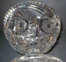 US Glass Whirling Star Footed Jelly Compote