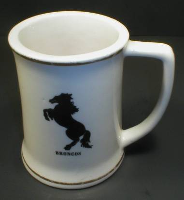 Nice Vintage Broncos Silhouette Tankard Mug
