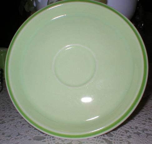 Retro Japan Lime Two Tone Lime Green Saucer