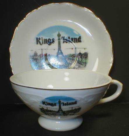 Kings Island Amusement Park Souvenir Teacup & Saucer