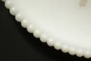 Pretty Westmoreland Milk Glass Beaded Plate - Pear