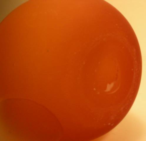 Blown Glass Frosted Amber Cream Pitcher