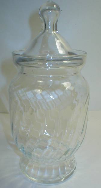 Nice Swirl Optic Apothecary Candy Jar