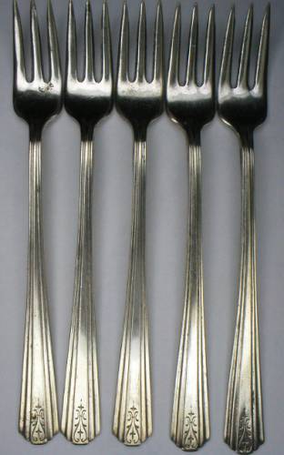 Set of Five IS Avon Silverplate Seafood Forks - Pattern #1940