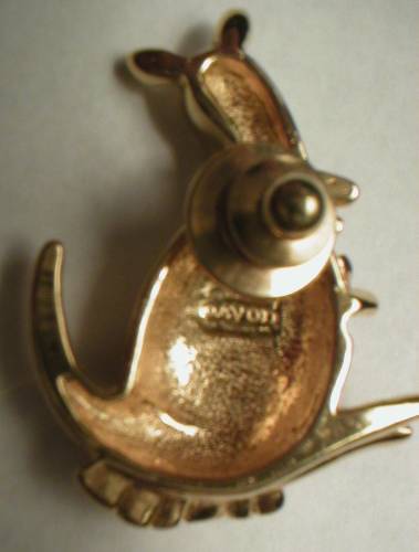 Avon Goldtone Kangaroo Lapel Pin