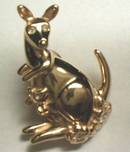 Avon Goldtone Kangaroo Lapel Pin
