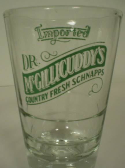 Dr. McGillicuddy's Country Fresh Schnapps Advertising Shot Glass