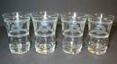 Set of Four Pretty Cut Glass Cordial Shot Glasses