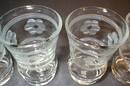 Set of Four Pretty Cut Glass Cordial Shot Glasses