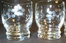 Set of Two Pretty Cut Glass Shot Glasses