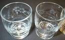 Set of Two Pretty Cut Glass Shot Glasses
