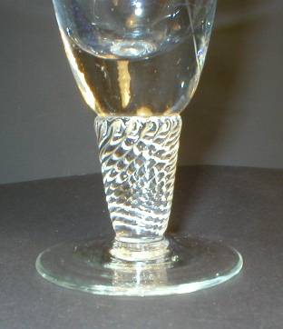 Pretty Rose Cut Glass Twisted Stem Bud Vase