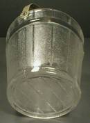 Cute Pressed Glass Wooden Design Ice Bucket