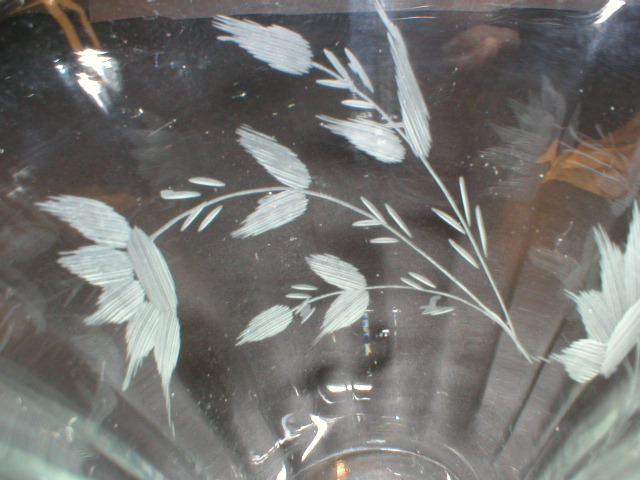 Pretty Rib Optic Cut Flowers Footed Ice Tea Glass