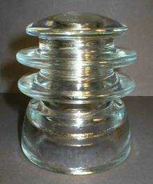 1969 Kerr T.W. 203 Clear Glass Transposition Insulator