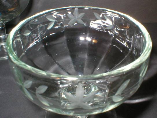 Duncan & Miller Rib Optic Cut Glass Stemmed Sherbert