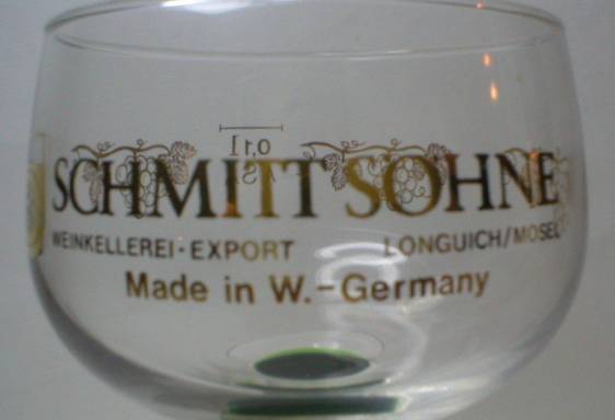 Schmitt Sohne Green Stem Glass Roemer