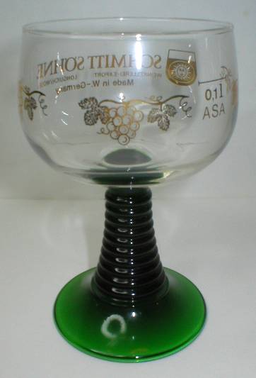 Schmitt Sohne Green Stem Glass Roemer