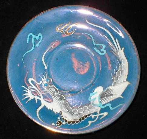 Geisha Moriage Dragonware Saucer - Blue Lustre