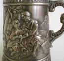 Silver Plated Courting Couples Figural Stein Table Lighter