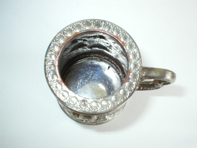 Silver Plated Courting Couples Figural Stein Table Lighter