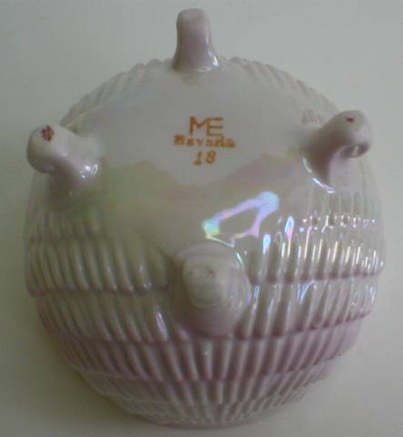Beautiful Bavaria Lusterware Souvenir Bowl - Spinning Wheel - Dowr