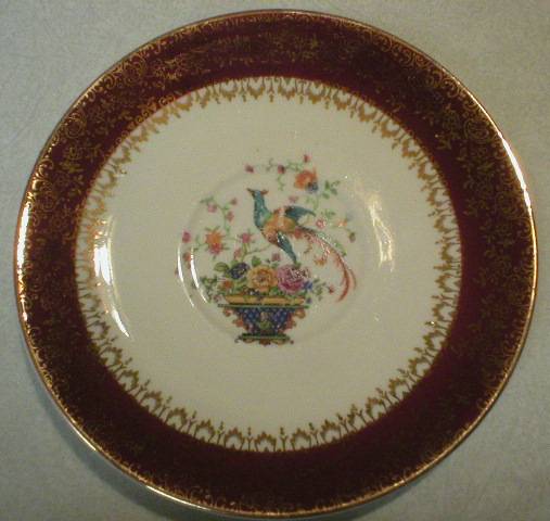 Salem China Bird of Paradise & Basket of Flowers - Saucer