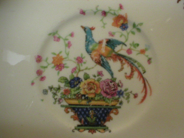 Salem China Bird of Paradise & Basket of Flowers - Saucer