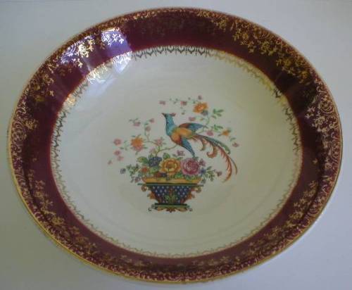 Salem China Bird of Paradise & Basket of Flowers - Round Serving Bowl