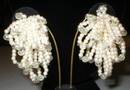 Faux Pearl & Crystal Cluster Loop Clip-on Earrings