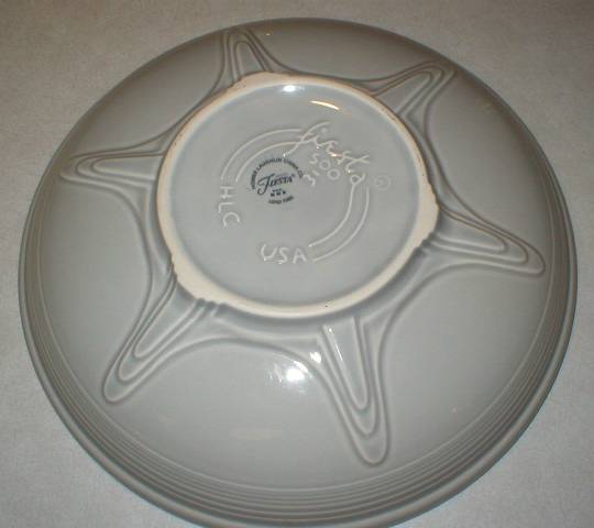 Homer Laughlin Fiesta Presentation Bowl - Gray