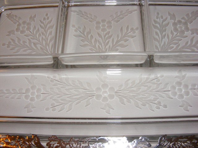 Cambridge Gadroon Silver Overlay Relish