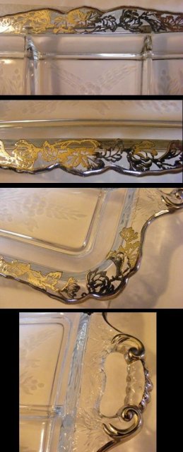 Cambridge Gadroon Silver Overlay Relish