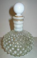 Fenton French Opalescent Glass Hobnail Pattern Dresser Bottle