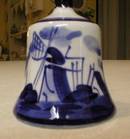 Delfts Blauw Hand Painted Blue & White Windmill Bell
