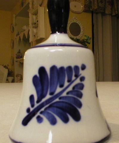 Delfts Blauw Hand Painted Blue & White Windmill Bell