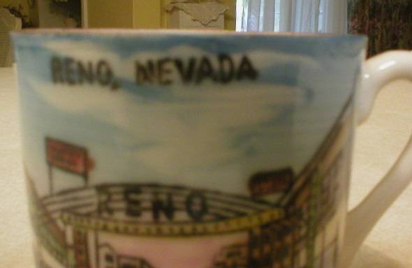 1930's Miniature Reno Nevada Souvenir Mug