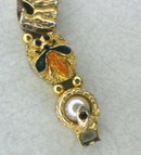 Pretty Enamel & Rhinestone Bugs Slide Charm Bracelet