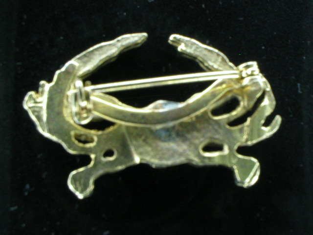 Nice Gold Vermeil Cancer Crab Zodiac Pin