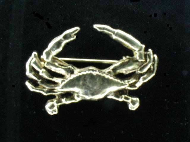 Nice Gold Vermeil Cancer Crab Zodiac Pin