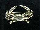 Nice Gold Vermeil Cancer Crab Zodiac Pin