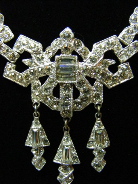 1920s Art Deco 4-Pc Rhinestone Parure Set