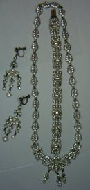 1920s Art Deco 4-Pc Rhinestone Parure Set
