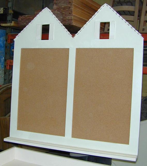 Double House Corkboard and Chalkboard