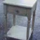 Turned Leg Side Table with Shelf