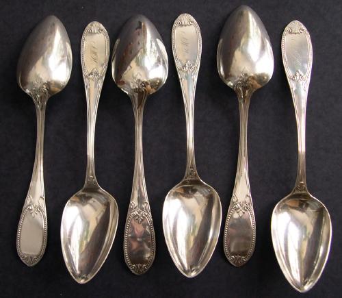 Set of 6 Coin Dessert/ Soup Spoons