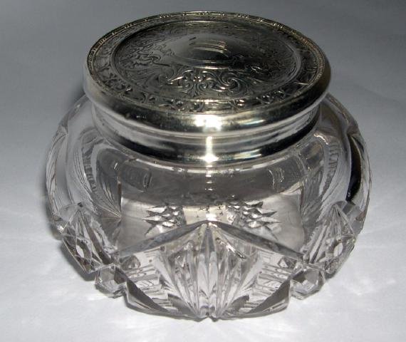 Sterling Top Dresser Jar