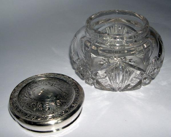 Sterling Top Dresser Jar