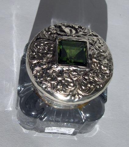 Sterling Top Glass Inkwell