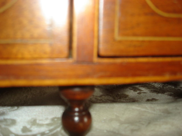 Inlaid Mahogany Shaving Stand.